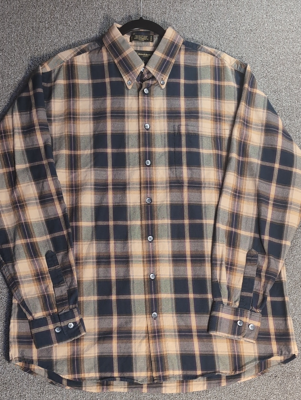 Kinloch Anderson Weathered Highland Tartan Wool Blend Plaid Flannel Size Large